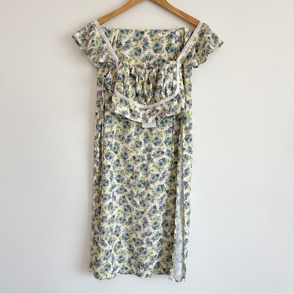 SET: Forever 21 Floral Print Crop Top & Maxi Skirt - Picture 3 of 16